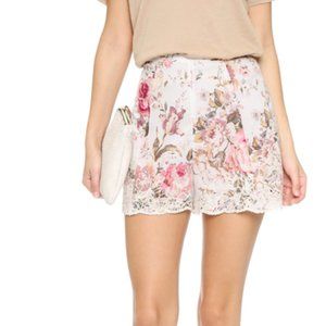 ZIMMERMANN EDEN EMBROIDERED FLARED SHORTs - size 0